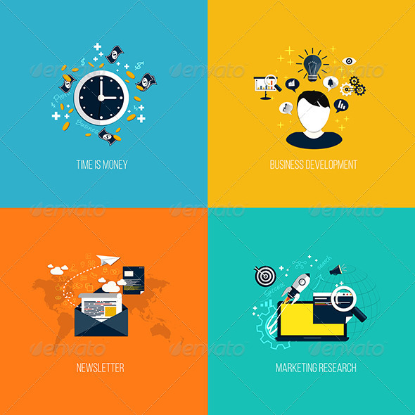 Icons for Time is Money, Business Development