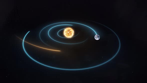 Stylized Holographic Asteroid Impact on Earth