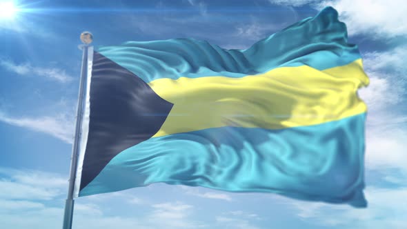 4K 3D Bahamas Flag