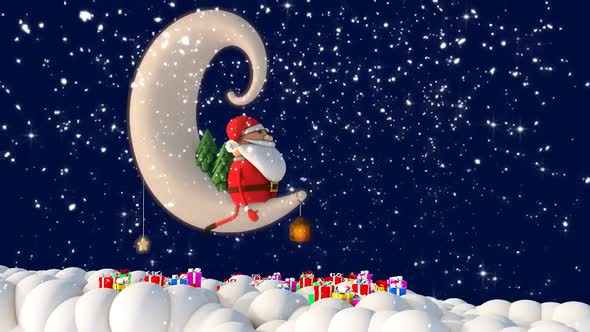 Santa On The Moon