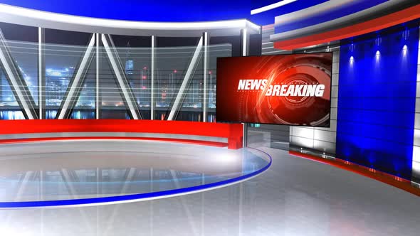 News Breaking Virtual studio