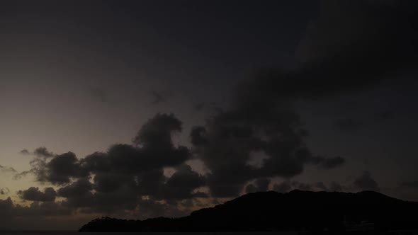 Night falls over Isla de Providencia, Colombia