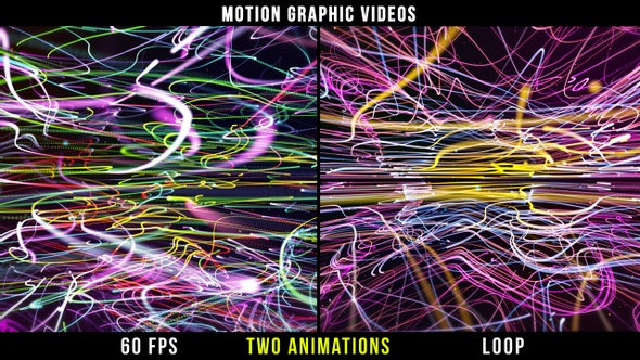 Multicolored Smooth lines - 60 fps Loop