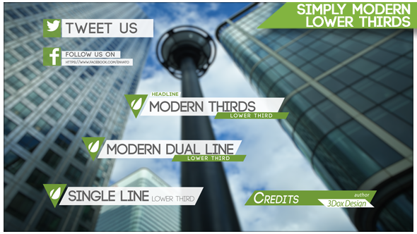 Simply Modern Lower Thirds