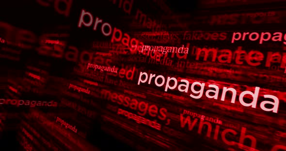 Headline news titles media with propaganda seamless looped