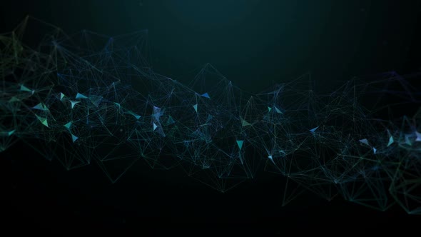 Abstract Polygonal Space Background with Connecting Dots and Lines alt