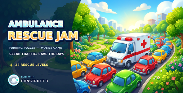 Ambulance Rescue Jam | Constrcut3 | HTML5 Game