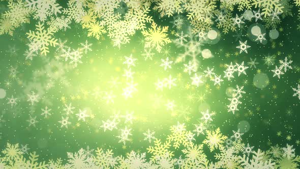 Christmas Snow Flake Bg 07 4k 