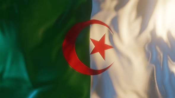 Algeria Flag with Edge Bump