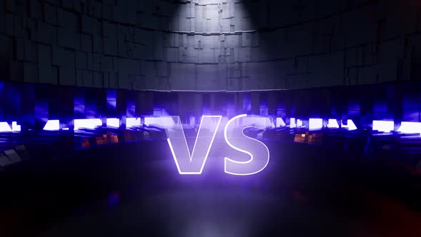 Versus Screen In Neon Style