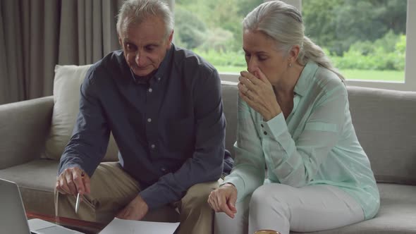 Senior couple at home