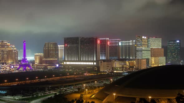 Cotai Houses in Macau at Coloane Village in China Timelapse