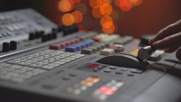Broadcast Tv Studio Production - Vision Switcher Studio Director broadcast video mixer operation