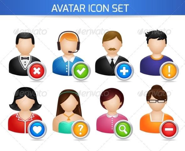 Social Avatar Icons Set