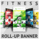 Fitness Roll Up Banner - GraphicRiver Item for Sale