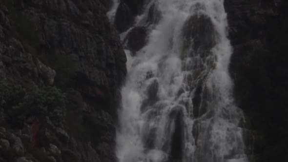 Footage of the waterfalls flowing in the Du Toitskloof mountains in the Western Cape of south africa