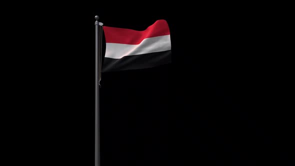 Yemen Flag With Alpha 2K