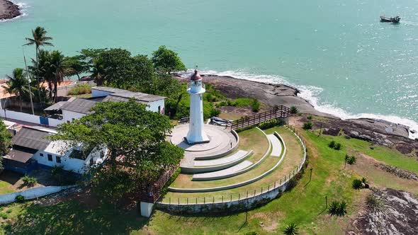 Famous Santa Luzia Lighthouse at Vitória  Espírito Santo Brazil.