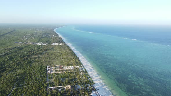 Ocean Near the Coast of Zanzibar Island Tanzania Slow Motion