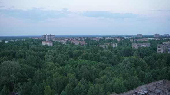 Panorama View of the Abandoned City of Pripyat