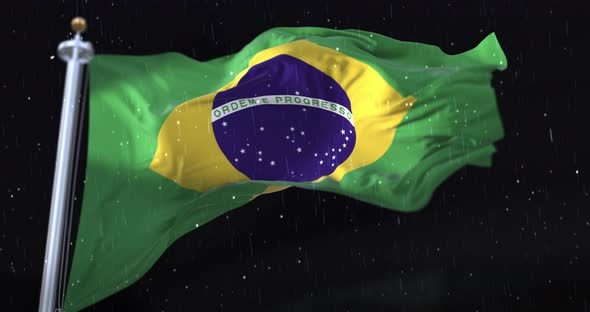 Brazil Flag Waving