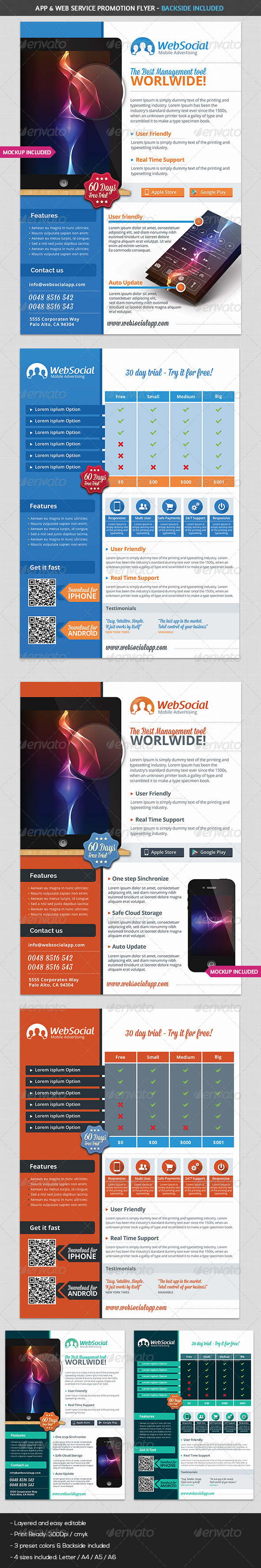 App & Web Service Promotion Flyer