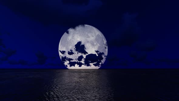 Moon Night Ocean