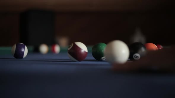 American Billiard Balls Move in Different Directions After Being Hit