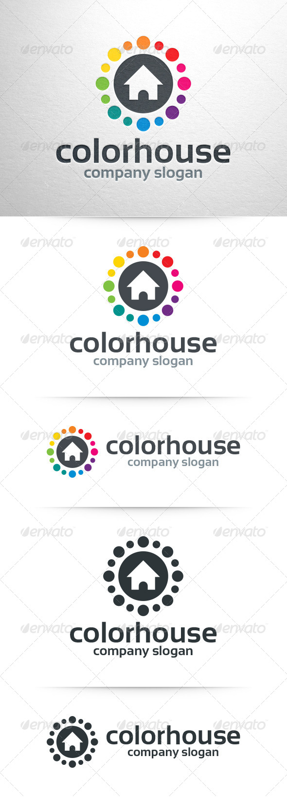 Color House Logo Template