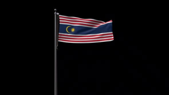 Kuala Lumpur City Flag With Alpha 2K