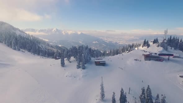 Aerial View Of Ski Slope Poiana Brasov Romania 2