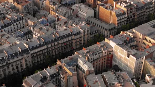 Aerial view to the city and the Eiffel tower, Paris, France