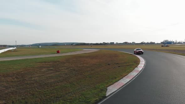 One Car Compete on the Race Track