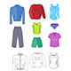 Man Set Tricot Clothes Colored - GraphicRiver Item for Sale