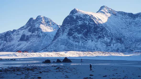 Winter Lofoten Beach