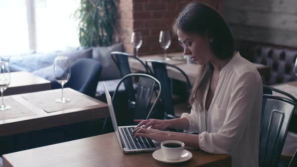 Young girl with laptop