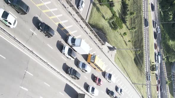 Kyiv, Ukraine Road junction Vertical video