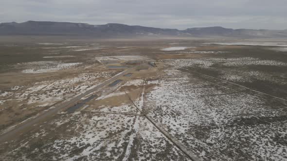 Natural Volcanic Thermal Hot Springs on Desert