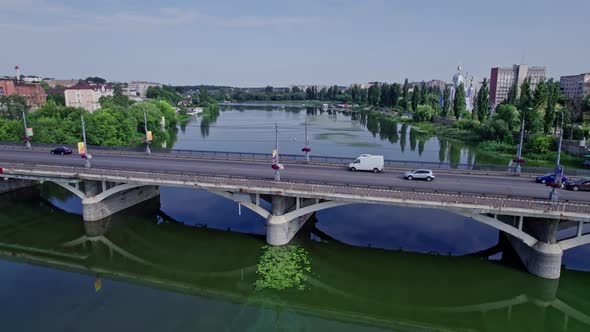 Aerial Landscape of Small Town