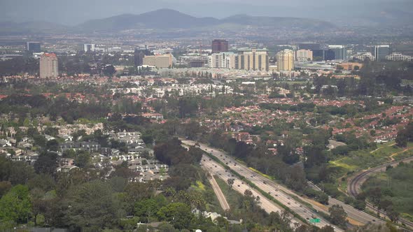 Buildings and a freeway in San Diego