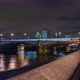 South Bank London Promenade towards Blackfriars Bridge at Night - VideoHive Item for Sale