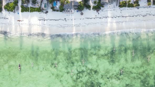 Beautiful Beach Near the Coast of Zanzibar Island Tanzania