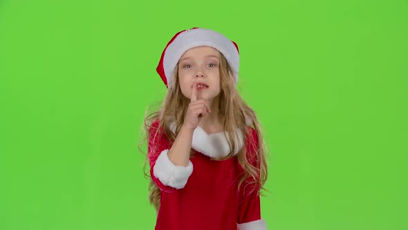 Baby of the Assistant Santa Claus Say Quietly To Their Elves. Green Screen