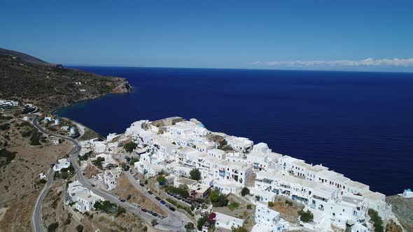 Village of Seralia at near Kastro Sifnou on the island of Sifnos in the Cyclades