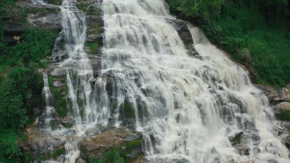 Aerial View of Mae Ya Waterfall in Doi Inthanon National Park, Chiang Mai Province, Thailand