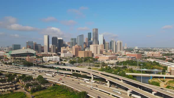 Pulling away from overlapping highways in Houston