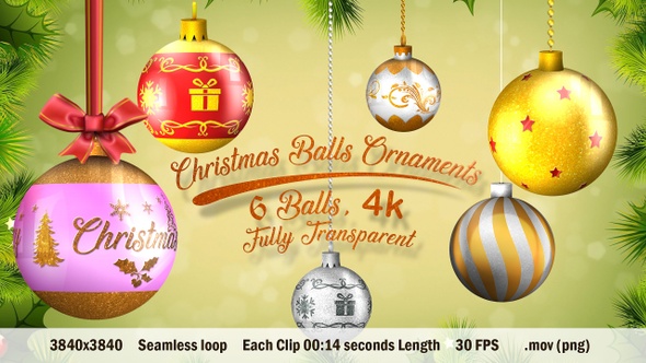 Christmas Balls Ornaments 4k Part 01 alt