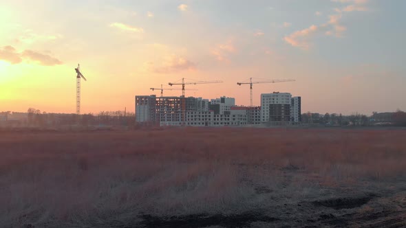 Construction Site Of Apartment Buildings