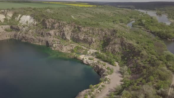 Radon Lake Near Southern Bug River in Mihiia Village Ukraine