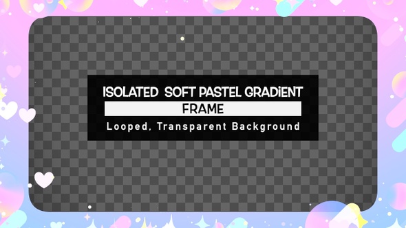 Isolated Soft Pastel Gradient Frame